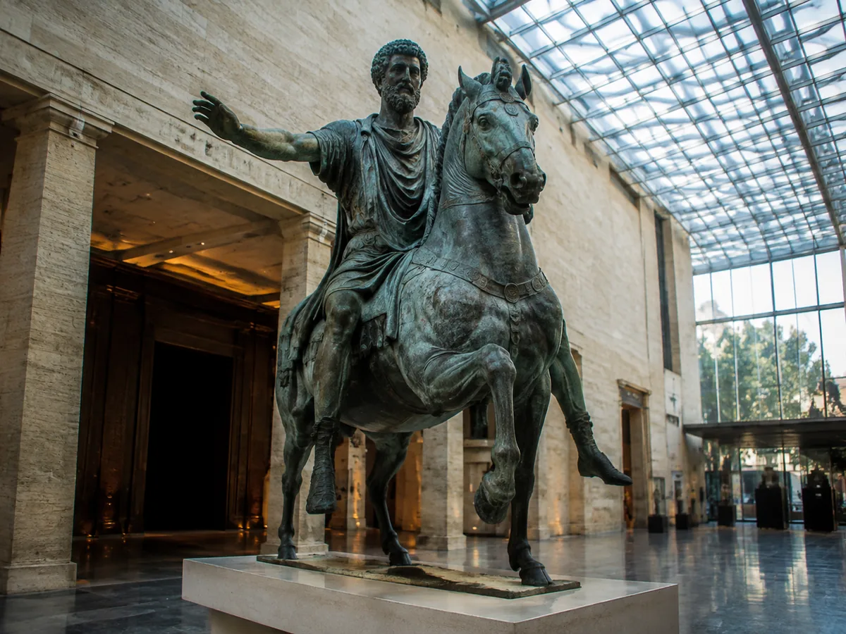 Il Marco Aurelio equestre originale in bronzo nell’Esedra vetrata